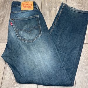 Levi's 505 Blue Denim Men's Straight Leg  Stretch Jeans Size 31x30